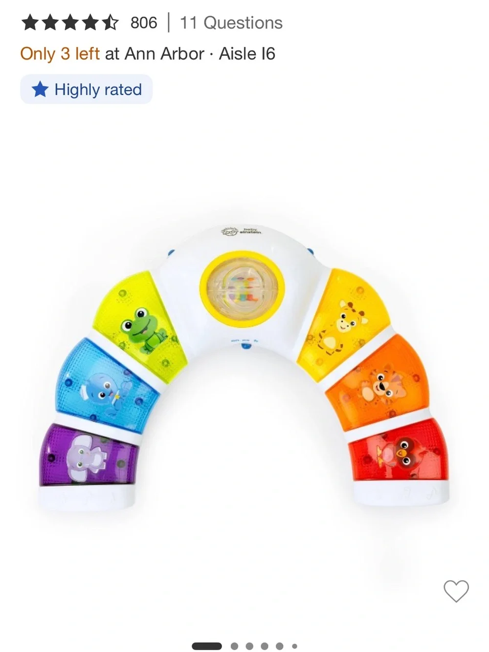 Baby Musical Rainbow Light-Up tummy time Toy